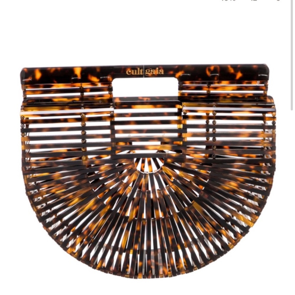 Cult Gaia mini Ark bag in Tortoise
